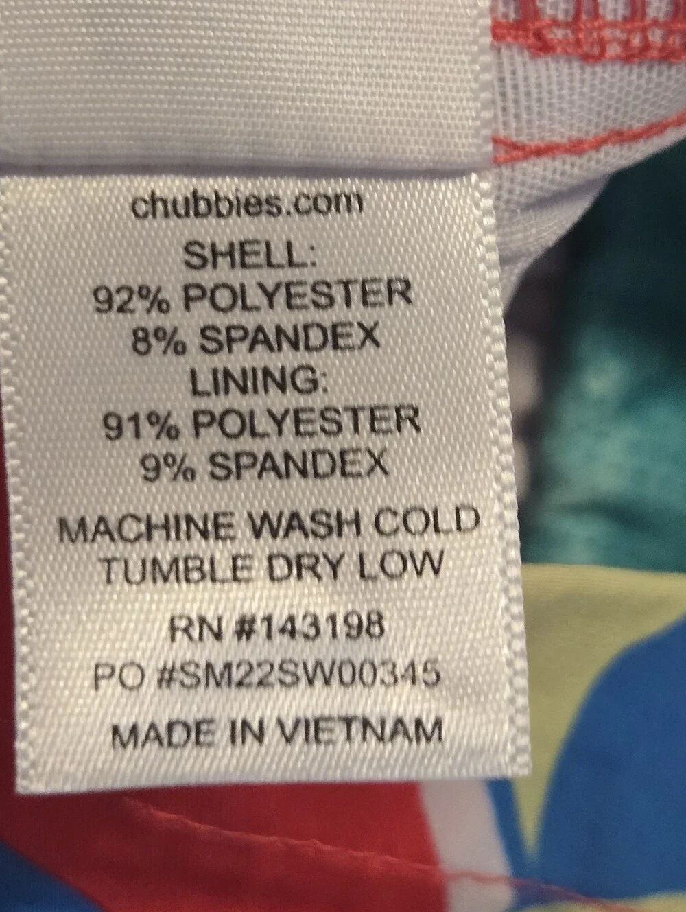 Chubbies Mens Colorful Floral Print 5.5